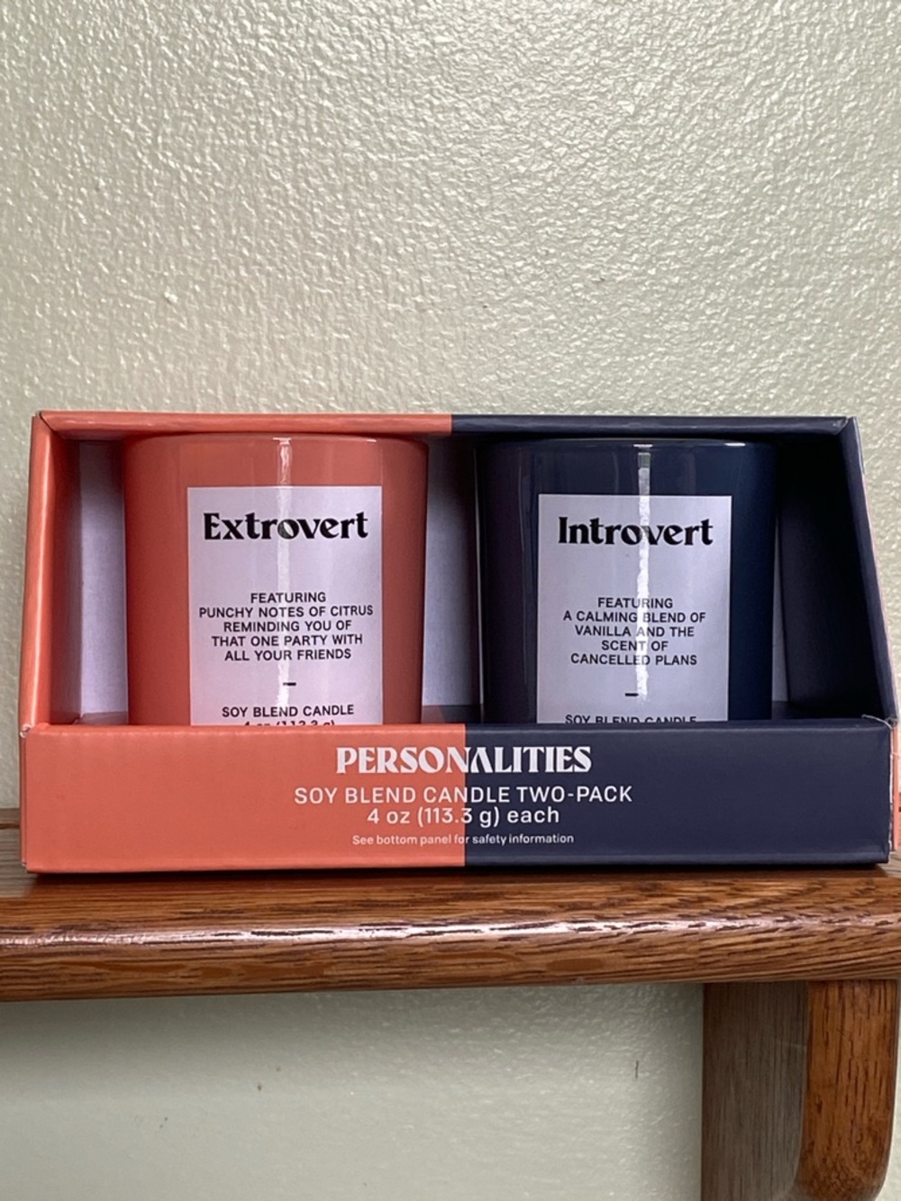 Target 2pk 4oz Glass Introvert and Extrovert Jar Candle Gift Set Room Essential